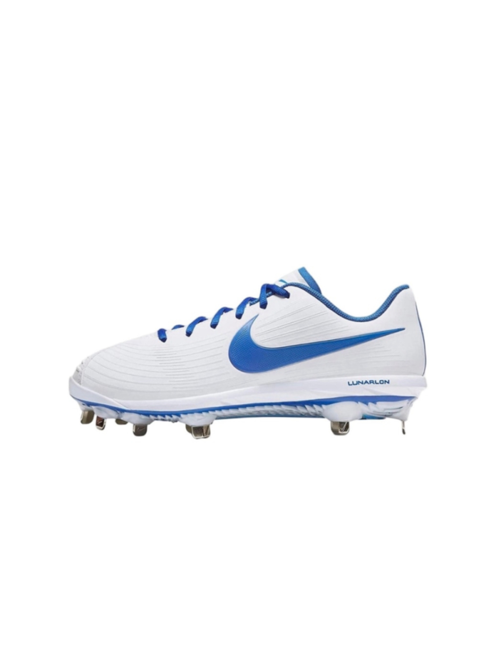 Nike Lunar Hyperdiamond 3 Pro Metal Fastpitch Cleats Women's 7 White Blue